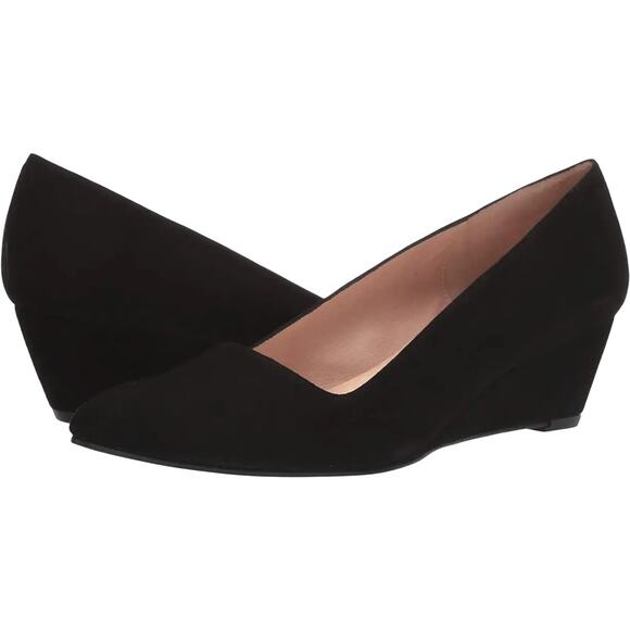 French Sole Clap Wedge Pump – Stylish Suede Wedge for Effortless Elegance - Picture 1 of 10